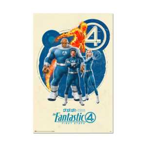 Affiche Marvel Les Fantastiques 4 Premiers Pas, design moderne pour décoration murale - Product Image 1