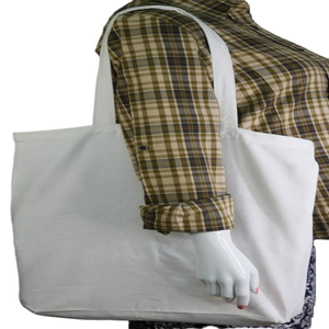 Sacs fourre-tout écologiques en coton et polyester personnalisés de grande capacité Sacs à bandoulière durables recyclés Supermarché Nouveau - Product Image 4