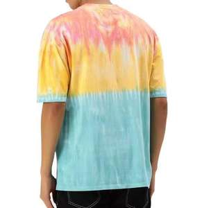 Sublimation de haute qualité personnalisée Épaule tombante à impression numérique multiple Streetwear coloré T-shirts d'entraînement oversize TieDye - Product Image 5