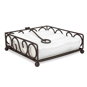 Soporte para servilletas de Metal, blanco, pájaro, lavado - Product Image 5