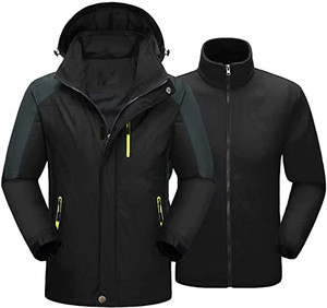 Chaqueta Impermeable Unisex al por Mayor, Chaqueta Softshell de Lona Recubierta, Cortavientos Transpirable Personalizada con Capucha, Forro de Algodón, 100% Poliéster - Product Image 1