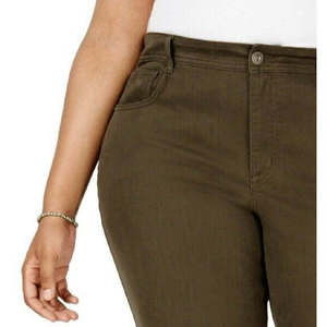 Jeans slim fit da donna Style & Co Plus Size con controllo pancia, colore oliva, taglia 18W - Product Image 3