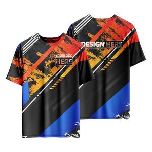 Impresión de sublimación digital personalizada 100 por ciento poliéster Unisex camisetas de manga corta hombres camisas de manga corta - Product Image 3