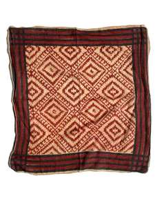 ผ้าพันคอสีแดงสำหรับผู้หญิงที่คลุมผมพิมพ์ลาย bagru Dabu แบบบล็อกทำมือพิมพ์ลายสวยงามมาก - Product Image 2