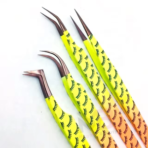 Fast Offer Lash Extensions Fiber Tip Tweezers Custom Logo <b>Accessories</b> <b>Tool</b> <b>Eyelash</b> Tweezers Double Color Set Stainless Box - Product Image 3