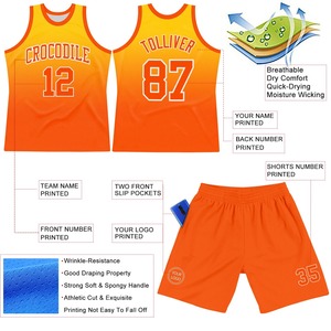 100% poliéster al por mayor personalizado de secado rápido uniformes de baloncesto de alta calidad conjunto de camisetas de baloncesto - Product Image 3