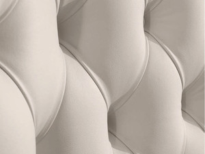 Cama Doble Tapizada Minimalista Romántica, Líneas Sinuosas, Cabecera Capitoné Distintiva, Almacenamiento, Tela Personalizable Disponible - Product Image 3