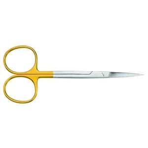 Ciseaux à Iris professionnels de qualité supérieure, ciseaux à Iris incurvés en acier inoxydable or ciseaux chirurgicaux à pointe Fine Supercut - Product Image 3