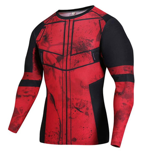 เสื้อแรชการ์ดคอกลมแขนยาวแบบซับลิเมชั่นคุณภาพสูงสำหรับผู้ชาย ผลิตจากวัสดุโพลีเอสเตอร์ผสมสแปนเด็กซ์ที่เป็นมิตรต่อสิ่งแวดล้อม บริการ OEM ขั้นต่ำในการสั่งซื้อน้อย - Product Image 3