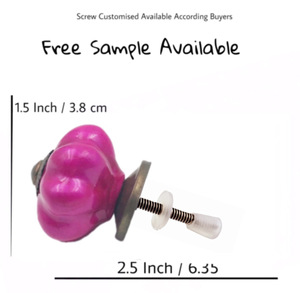 Boutons de porte de tiroir d'armoire en céramique Fuchsia néon pour cuisine chambre entrepôt extérieur salon Villa hôtel armoire utilisation - Product Image 3