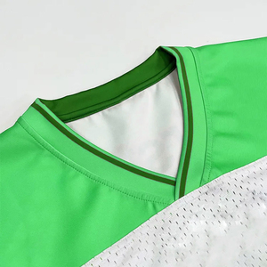 Venta al por mayor de encargo de gran tamaño 100% Camiseta de algodón Deportes de la calle de moda fútbol malla Jersey para los hombres de ajuste suelto y impresión digital - Product Image 6