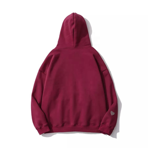 Personalizado Tallas grandes Hombres Grueso French Terry Transfer Rin Stone Streetwear Bling Rhinestone Full Pullover Hoodie - Product Image 3