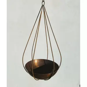 Jardinières personnalisées pour pots de fleurs intérieur/extérieur avec revêtement noir, boîtes suspendues antirouille à arrosage automatique, design classique en métal - Product Image 2