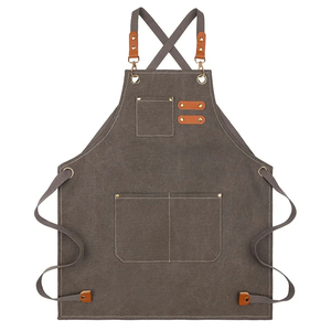 Classic Heavy Duty Sleeveless Bib <b>Apron</b> Canvas Adjustable Waist with Pockets Washable Reusable Daily Use - Product Image 1