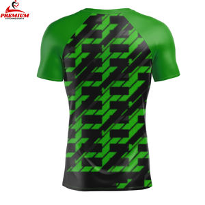 T-shirt de sport à manches courtes pour homme, imprimé, séchage rapide, 100% polyester, compression, t-shirt de gym - Product Image 4