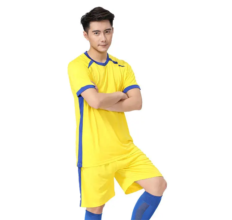 Trajes deportivos para jóvenes, uniformes de camiseta de fútbol sublimados de media manga