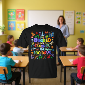 T-shirt « 100 Jours d'École » : une façon amusante et ludique de célébrer avec votre professeur pour les promotions - Product Image 3