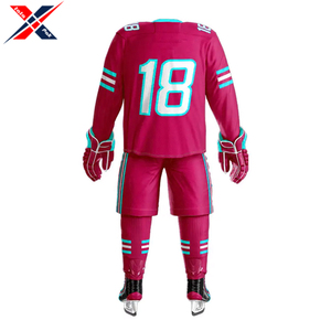 Créez vos propres ensembles d'uniformes de hockey sur glace de qualité supérieure, nouvelle arrivée, logo personnalisé, nom de l'équipe imprimé, 100% polyester, séchage rapide - Product Image 6