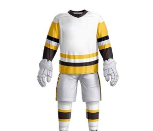 Uniforme de Hockey sobre Hielo para Hombre a Precio Razonable, Último Modelo, Antiarrugas, Material Duradero, Transpirable, Estampado y Personalizable - Product Image 1
