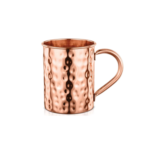 Mug en cuivre pur au design unique, finition martelée artisanale pour Moscow Mule et cocktails - Product Image 2