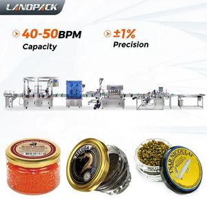 Ligne de remplissage de liquide entièrement automatique à engrenages linéaires 60 Bpm pour sauce piquante, <span class=keywords><strong>caviar</strong></span> - Product Image 1