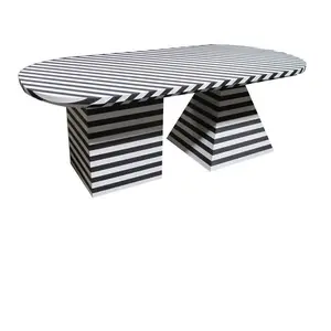 En trend şık tasarım mobilya yan masa yeni yaratıcı tasarım siyah kemik kakma masa tedarikçisi ve üretici tarafından hindistan