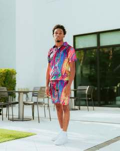 ชุดกางเกงขาสั้นลำลองสำหรับผู้ชายใหม่ชุดเสื้อยืดแขนสั้นกางเกงขาสั้นชุดเสื้อผ้าแบรนด์ของผู้ชายชุด2ชิ้นสบายบริการ OEM - Product Image 6