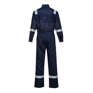 Overoles de alta visibilidad al por mayor, de poliéster y algodón, con tiras reflectantes para construcción, trabajo en carreteras y seguridad laboral. - Product Image 6