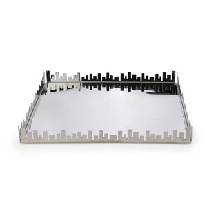 ถาดเสิร์ฟสแตนเลสตกแต่งแบบทันสมัยพร้อมโลโก้แบบเรียบง่ายปรับแต่งขนาดได้ - Product Image 2