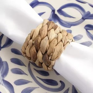 Rond de serviette naturel en jacinthe d'eau pour la décoration de la maison en gros fabriqué au Vietnam pour la décoration de table écologique - Product Image 2