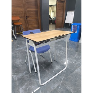 Escritorio Individual para Estudiantes con Patas en U de Alta Calidad, Compacto, con Marco Metálico y Laminado, para Exportación Escolar - Product Image 5