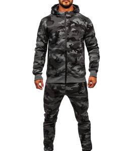 Conjunto Deportivo de Algodón para Hombre, Sudadera con Capucha y Pantalones Deportivos, Estampado de Camuflaje, Personalizado OEM - Product Image 3