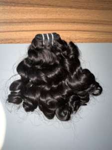 Extensions de cheveux indiens bouclés 100 % naturels, qualité Remy, vente en gros, cuticules alignées, lots de cheveux humains : modèle non permanent - Product Image 5