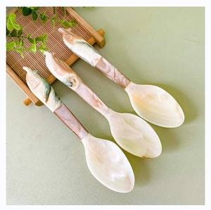 Cuchara de concha hecha a mano de primera calidad para servir caviar, decoración especial para comedor y exquisitos accesorios de mesa - Product Image 1