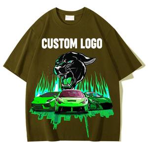 Gran oferta de camisetas para hombre, 100% algodón personalizado, básico, liso, manga corta, estilo Formal, tela tejida con espacio en blanco para impresión de logotipo - Product Image 1