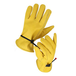 Gants de travail pour hommes WENZO fabriqués au Pakistan, fermeture à boucle, légers, durables, en cuir, haute protection UV, sport - Product Image 6