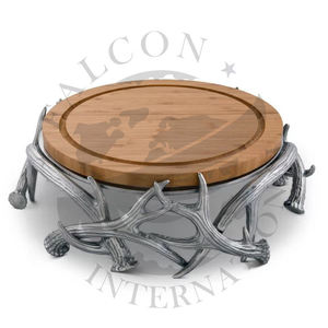 Métal noir métallisé poli finition mate + bois support de gâteau artisanal écologique buffet restauration dessert affichage multiple - Product Image 3