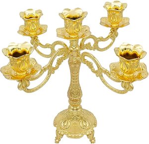 Juego de cristal hecho a mano, dos candelabros de Metal, diseño único para mesa elegante, decoración del hogar - Product Image 6