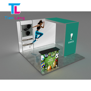 Présentoir commercial TianLang avec boîtier lumineux SEG Affichages de panneau d'installation rapide et facile avec étagère - Product Image 3