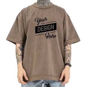 2023 Camiseta básica con hombros descubiertos para hombre, de alta calidad 100% de algodón, ajuste de gran tamaño, dobladillo curvo, colores personalizados, ropa de calle informal de punto - Product Image 2