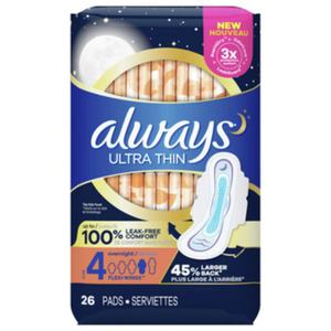 Vente en gros de culottes d'incontinence pour femmes ALWAYS Discreet, ultra fines, à ailettes, respirantes, en microfibres, normales, 96 coussinets hygiéniques - Product Image 1