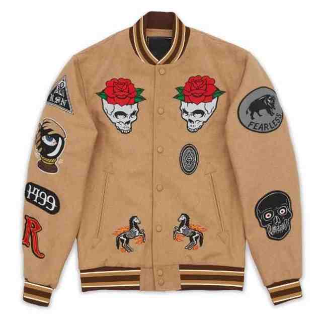 Premium Men's Embroidered Letterman Jacket Durable Varsity Jacket with Custom Patches and Logos Letterman Jackets for Men