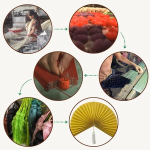 Ventilateur mural artisanal en bambou fait à la main rustique écologique grand art tissé décoratif pour maisons modernes, hôtels, restaurants en gros - Product Image 5