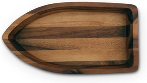 Bol de service en bois d'acacia, bol en bois en forme de bateau, bol en bois naturel, grand bol en bois, petit bol en bois, bol design - Product Image 5