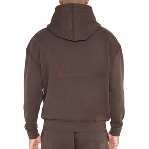 Sweat à capuche oversize lourd et de haute qualité unisexe avec logo personnalisé Maillot numérique d'hiver en coton polaire sans cordon pour homme - Product Image 5
