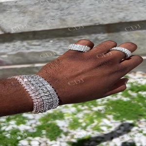 Hot Selling Unique 14K <b>Gold</b> Plated Diamond <b>for</b> <b>Bracelet</b> VVS1 Moissanite Tennis <b>for</b> <b>Bracelet</b> Perfect Gift <b>for</b> <b>Women</b> - Product Image 1