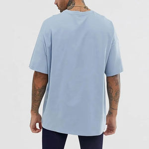 Camiseta de Algodón Orgánico Extra Grande para Hombre, Manga Corta, Informal, para Verano, con Logotipo en la Parte Delantera - Product Image 2
