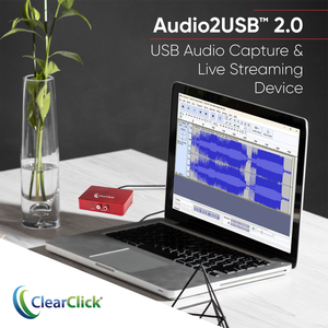 Audio2USB ™   Dispositivo de Captura de Audio 2.0 y Transmisión en Vivo, Graba desde Entradas de Audio Auxiliar de 3.5mm (1/8") o AV RCA, USB-C - Product Image 2
