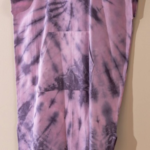 Poncho de change à capuche pour adulte Plum, violet tie-dye, 100% coton - Product Image 5