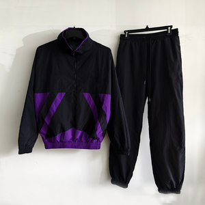 Conjunto de chándal cortavientos para hombre y mujer, chaqueta y pantalones ligeros, transpirables e impermeables para actividades deportivas al aire libre - Product Image 1